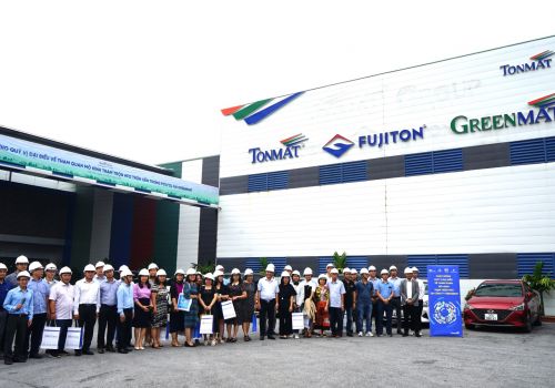 TONMAT GROUP TIẾP ĐOÀN THAM QUAN MÔ HÌNH TRẠM TRỘN HFO TRỘN SẴN TRONG POLYOL TẠI GREENMAT